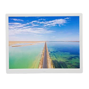 Imagem de Porta-retratos Digital de 15 Polegadas HD para Reprodução de Música e Vídeo Porta-retratos Eletrônico Com Calendário de Relógio Branco 100 240V Porta-retratos Eletrônicos (Plugue