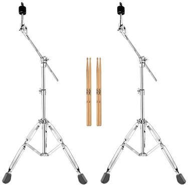 Imagem de Estante Para Prato Bateria Girafa Voik VPPG-4 Aço + Baqueta 7A