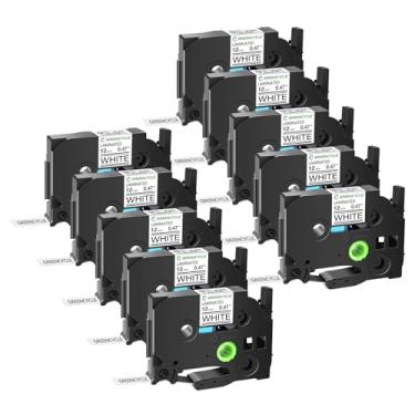 Imagem de GREENCYCLE Pacote com 10 fitas brancas laminadas de 12 mm 0,47 polegadas compatível com Brother P-Touch TZe-231 TZ-231 AZe-231 Fita adesiva TZe231 TZ231 1/5.1 cm TZe TZ para Ptouch PT-H110 H100 D200