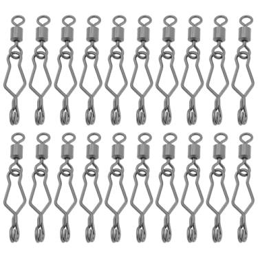 Imagem de Briny River Clipes de velocidade de pesca de 3,7 cm 32,2 kg com barril giratório de aço inoxidável, equipamento de pesca