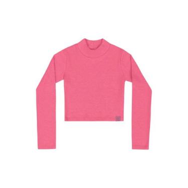 Imagem de Cropped em Ribana Infantil para Meninas Quimby, Rosa, 16