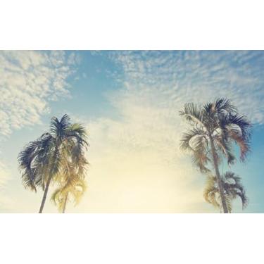 Imagem de Quadro Decorativo com Estampa Palm Trees Wodyetia Foxtail Palm Againstsky 40 x 40 Papel 2 unidades