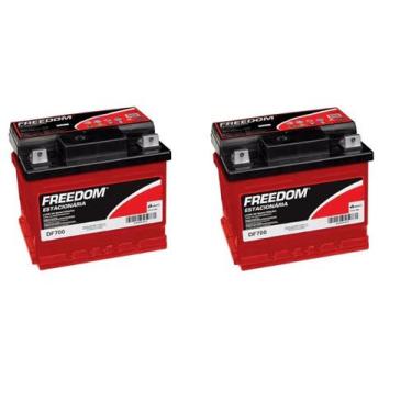 Imagem de Kit com 2 Bateria Estacionaria Freedom Df700 12v 50ah Nobreak, Solar