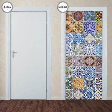 Imagem de Adesivo Decorativo de Porta - Ladrilho Hidráulico - 110pt - Allodi