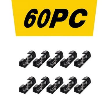 Imagem de Braçadeira de fixação autoadesiva preta do organizador do cabo de mesa