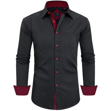 Imagem de Camisa social masculina Alimens & Gentle de manga comprida sem rugas