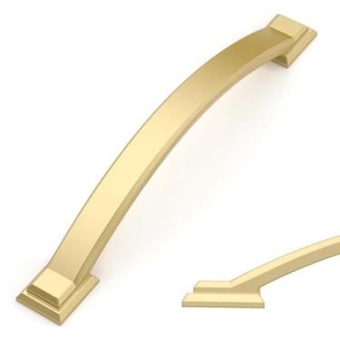 Imagem de O gabinete puxa centros de furos em ouro escovado Amerdeco de 128 mm x