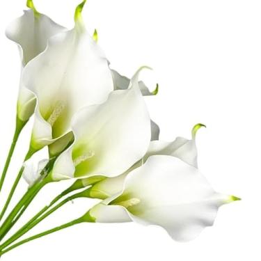 Imagem de Copo de Leite Artificial Emborrachado Grande Toque Real p/Decoração Arranjo, Casa, Casamento(1)