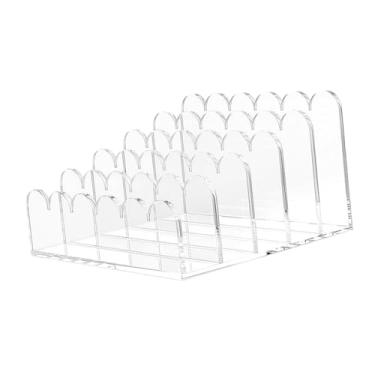 Imagem de Amagogo Bandeja de acrílico para papel, organizador de arquivos, documentos, material escolar multiuso, suporte para papel, bandeja para cartas, mesa de