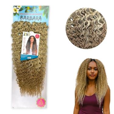 Imagem de Cabelo Cacheado Bárbara Longo 80cm Cor MT613/27 Ombré Hair Loiro Mel Para Tranças Leve Natural Com Durabilidade Estendida (Crochê Brads)