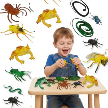 Imagem de Kit 12 Brinquedo infantil para criança Bichinhos insetos Grandes