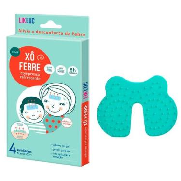 Imagem de Kit 1 Xô Febre Compressa Adesiva Refrescante LikLuc com 4 Unidades