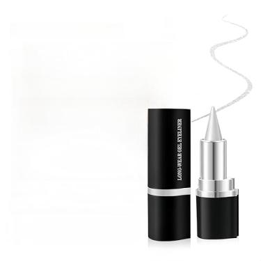 Imagem de MAEPEOR Delineador de gel fosco, 12 cores, creme suave, delineador de olhos, à prova de manchas e à prova d'água para mulheres e meninas (fosco, L01 prata)