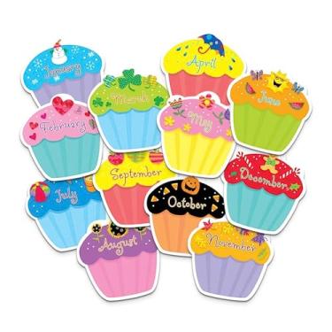 Imagem de Creative Teaching – Recortes jumbo de 25 cm, cupcakes (detalhes para calendários, quadros de avisos e salas de aula)