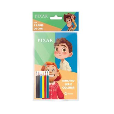 Imagem de Mini Livro De Colorir Pixar Disney Com 6 Lápis De Colorir