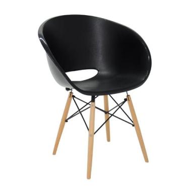 Imagem de Cadeira Tramontina Elena em Polipropileno Preto com Base 3D