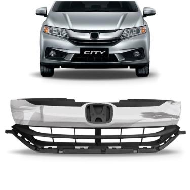 Imagem de Grade Honda City 2015 2016 2017 Com Friso Cromado Nova