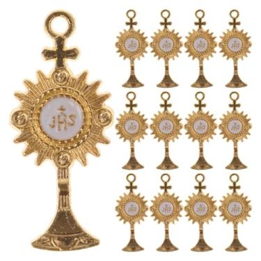 Imagem de POPETPOP Decoração Cristã Santa Luz Jesus Pendurado 20 peças Topo de Bolo Batismo Primeira Comunhão Toppers Enfeite de Árvore de Natal Decorações de Festa Religiosa