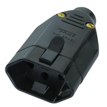 Imagem de Plugue Fêmea 2P+T 10A Preto - 2146 - FAME