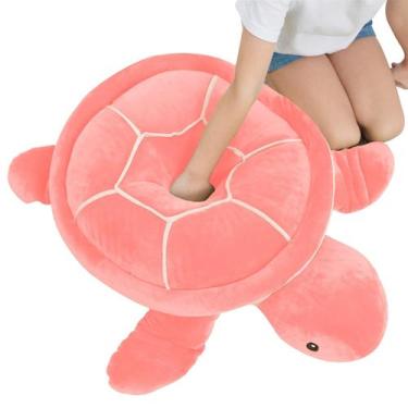 Imagem de Brinquedo de pelúcia Dalmao Pink Sea Turtle com bicho de pelúcia de 50