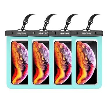 Imagem de Pacote com 4 bolsas para celular à prova d'água de 21,6 cm – Bolsa seca subaquática – Capa protetora transparente à prova d'água para iPhone 16 15 14 Pro Max Plus Samsung Galaxy S25 S24 Ultra Note