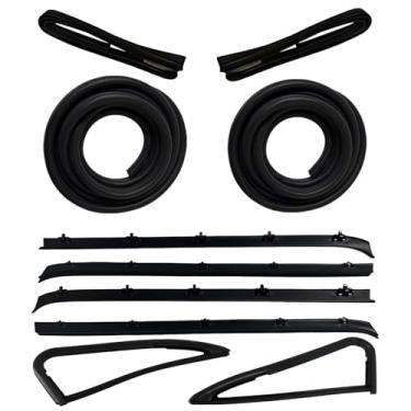 Imagem de iiLentes Kit de selos de proteção contra intempéries para janela de porta dianteira e ventilação para GMC C1500 C2500 C3500 K1500 K2500 K3500 Jimmy Chevy C10 C20 C30 K10 K20 K30 Blazer Suburban V1500