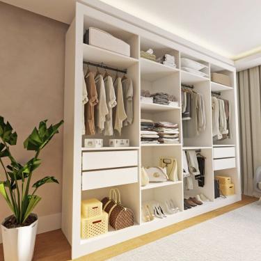 Imagem de Closet Casal Florença sem Portas 4 Gavetas Minastex