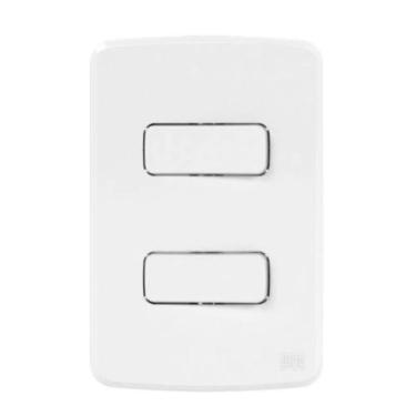 Imagem de Cj 4x2 1 Interruptor Simples e Paralelo Branco Composé WEG