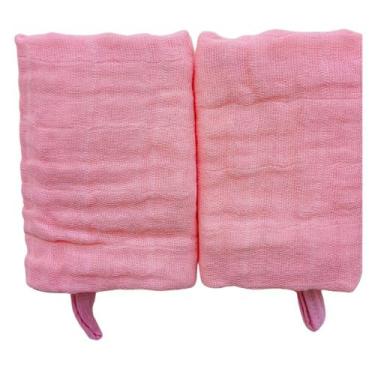 Imagem de Kit 2 Toalhas de Boca Soft Bebê com Prendedor de Chupeta Algodão Enxov