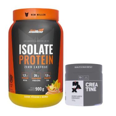 Imagem de Isolate Protein Pote 900g - New Millen + Creatina 100g - Max Titanium,