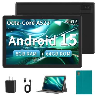 Imagem de Tablet Ruufuuxy Android 15 de 10 polegadas 8 GB de RAM 64 GB de ROM de