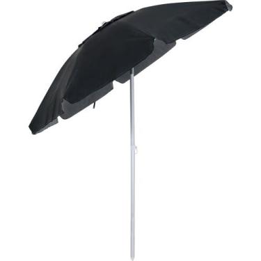 Imagem de Guarda-Sol Articulado 2,00m em Bagum e Alumínio Preto Bel, 2,00m