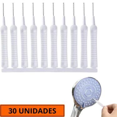 Imagem de Kit 20 Escovinha Desentope Chuveiro Mini Limpador de Celular Escova Mu