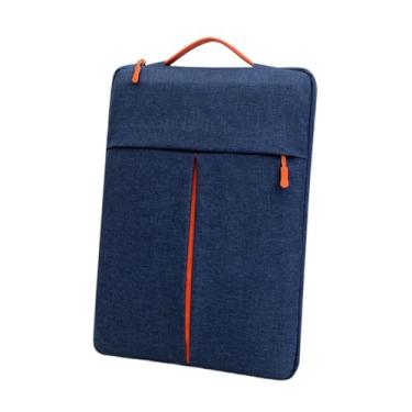 Imagem de Generic Bolsa para laptop, bolsa de transporte para viagem, pasta compacta para notebook com alça e bolso protetor, Azul