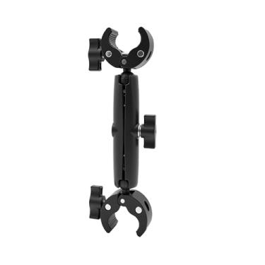 Imagem de Braçadeira de suporte para câmera para guarda-chuva, com braço mágico de 360°, adaptador de cabeça esférica dupla para guarda-chuva