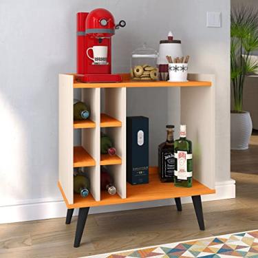 Imagem de Genérico, Aparador Buffet Cantinho do Café com Adega para Garrafas Retrô Baden - Off White/Cinamomo