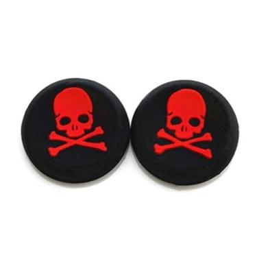 Imagem de Vivi Audio Thumb Stick Grips Cap Cover Joystick Thumbsticks Caps For PS4 XBOX ONE XBOX 360 PS3 PS2 Red Skull