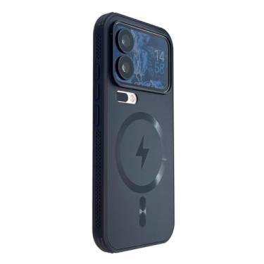 Imagem de FWYANZH Capa magnética para Xiaomi 17 Pro Max/17 Pro/17, capa fina de borda de dissipação de calor fosco rígido PC antiqueda, preta, 17 Pro Max