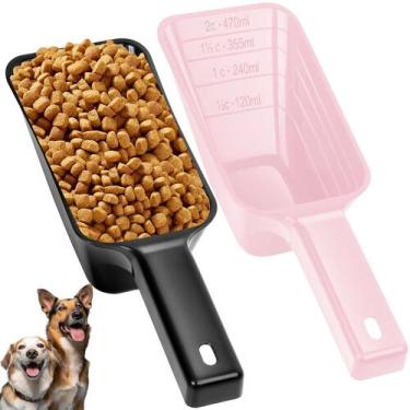 Imagem de Dog Food Scoop Aosnare, capacidade para 2 xícaras (pacote com 2), pret