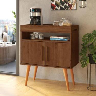 Imagem de Aparador Café Drink Com Portas Pés Em Madeira Pinus Canela - Ofertamo