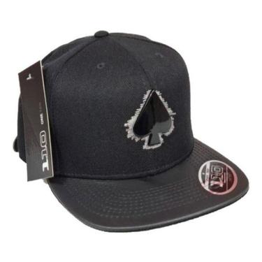 Imagem de Boné Mcd Espadilha Aba Reta Fitão Preto Ajustável +