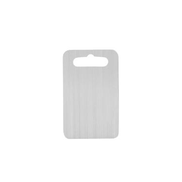 Imagem de Tabua de Carne Corte Cozinha Profissional Aço Inox 24x15cm