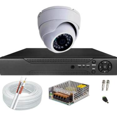 Imagem de Kit Cftv 1 Câmeras Segurança 2mp 1080p 20m Dvr Full Hd 4 canais - Luat