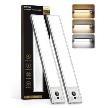 Imagem de Lâmpada EZVALO, sensor de movimento recarregável de 10", regulável, pa