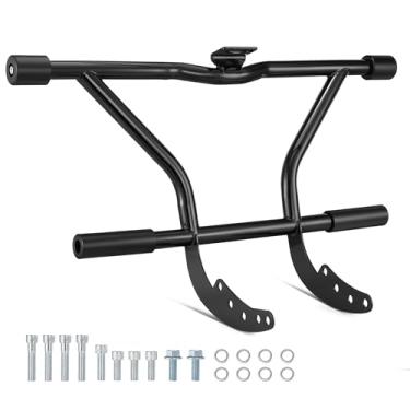Imagem de MoKitDora Protetor De Motor Highway Peg Two-Step Front Crash Bar Para Harley Softail 2018-2024 Fat Boy Flfb/S Street Bob Low Rider Sport Glide Flsb Slim Breakout, Preto