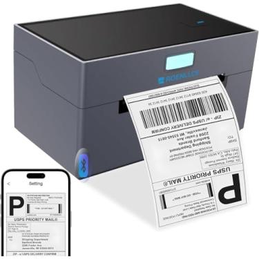 Imagem de Yonigata Impressora térmica de etiquetas, impressora de envio Bluetooth 4x6 para pequenas empresas, compatível com Windows, Mac, iOS, Android, para Amazon, Ebay, Shopify, UPS, USPS, FedEx