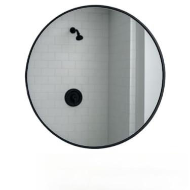 Imagem de Espelho Redondo Vidro Lapidado 60cm Decorativo Parede Banheiro Sala Quarto(30cm x 30cm,Espelho Redondo)