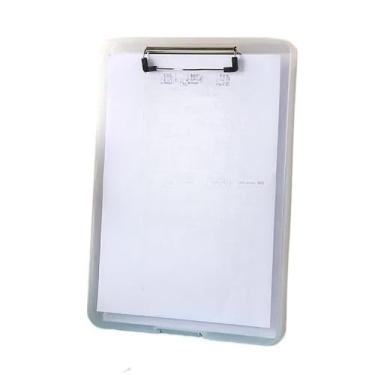 Imagem de Prancheta Arquivo Pasta Com Armazenamento Organiza Documentos Folhas Porta Papel A4(Transparente)