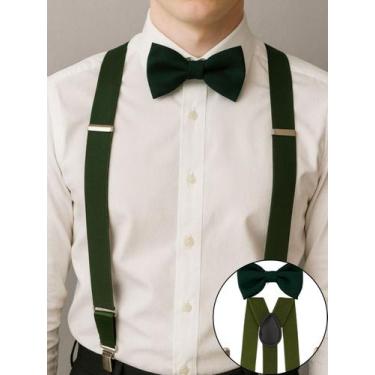 Imagem de Kit Suspensório e Gravata Borboleta Adulto Cores Variadas Social e Eve