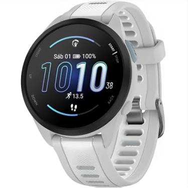 Imagem de Relógio Forerunner 165, Bateria 14 dias, tela AMOLED, Gps, Treinos Personalizados, resistente à água, original Nota Fiscal e garantia - Branco
